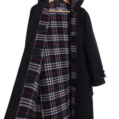 Vintage Burberry London Navy Blue Wool Duffle Coat