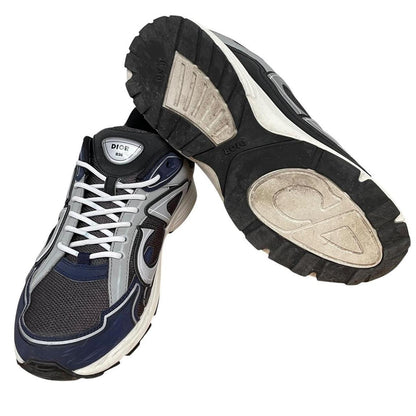 Dior B30 Navy Blue and Grey Mesh Trainers