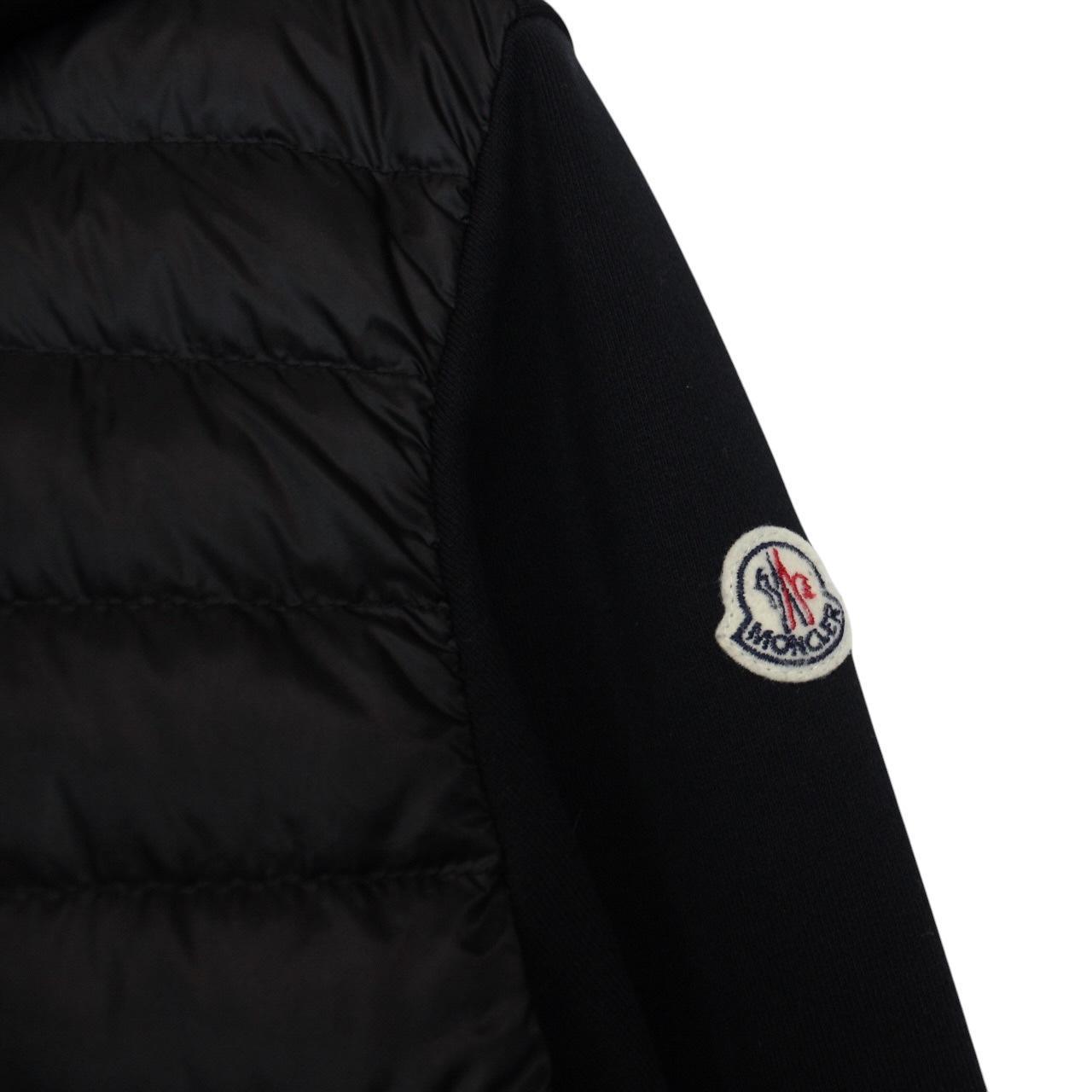 Moncler Black Full Zip Down Maglia Cardigan Jacket