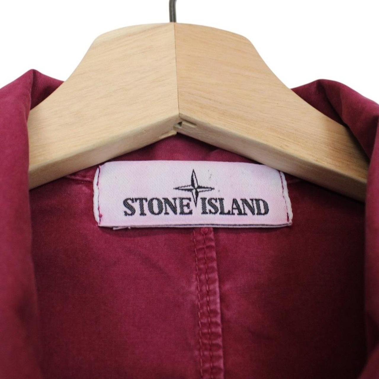 Stone Island AW 2018 Burgundy Full Zip Cotton Overshirt Jacket