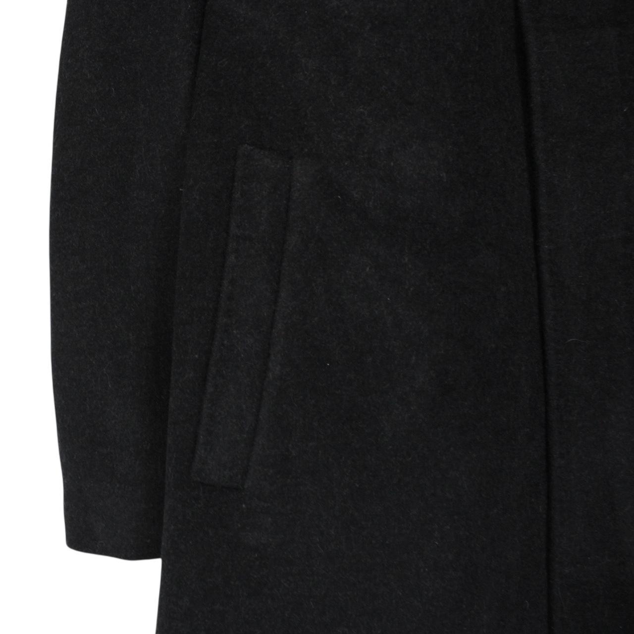 Vintage Burberry London Dark Grey Nova Check Cashmere Wool Blend Coat