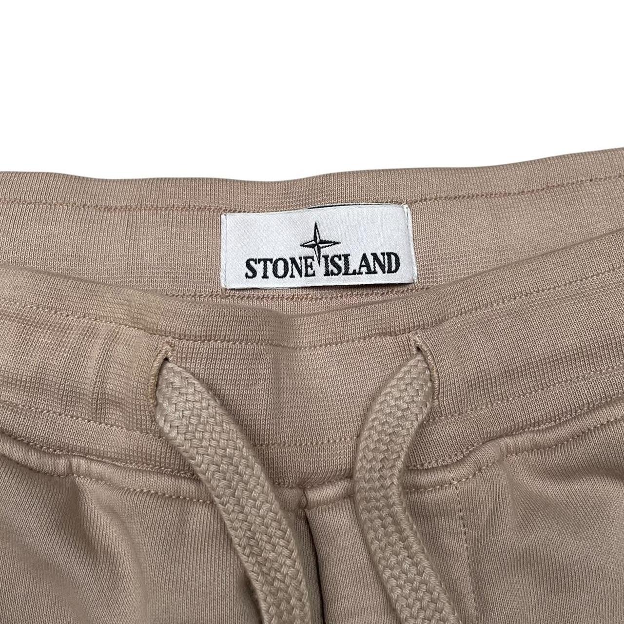 Stone Island Tan Brown Cotton Jogger Shorts