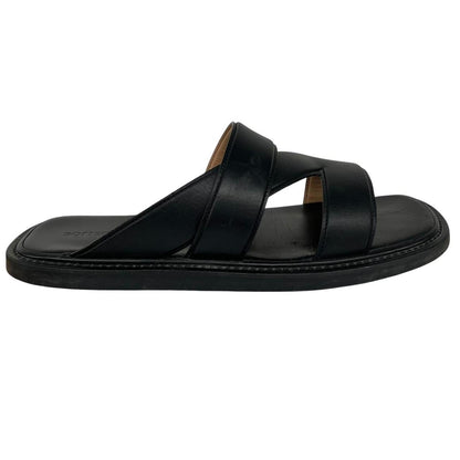 Bottega Veneta Black Calf Leather Band Sandals