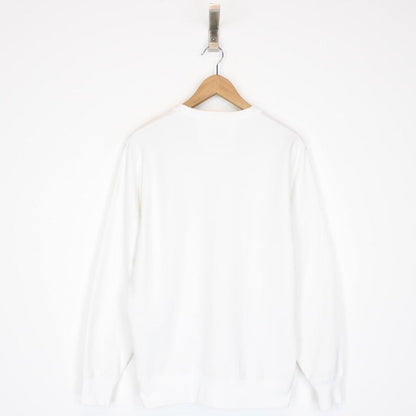 CP Company White Metropolis Logo Sweatshirt Jumper