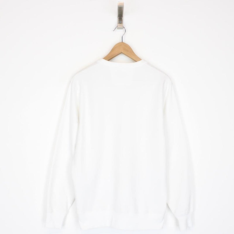 CP Company White Metropolis Logo Sweatshirt Jumper