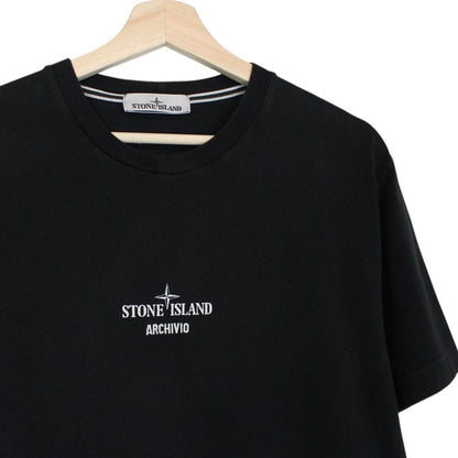 Stone Island Archivio AW 2022 Black Short Sleeve Cotton T-Shirt