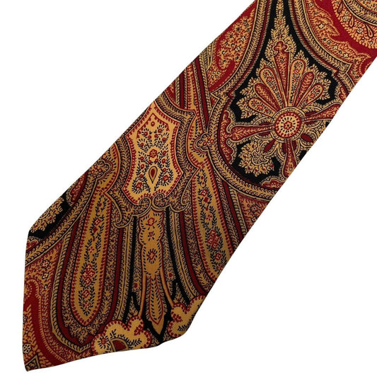 Vintage Polo Ralph Lauren Multicoloured Paisley Print Silk Tie