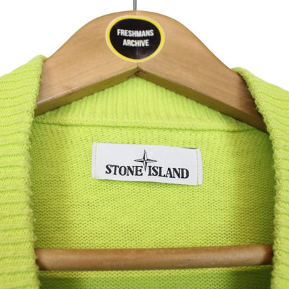 Stone Island SS 2021 Green Cotton Knit Cardigan Jumper