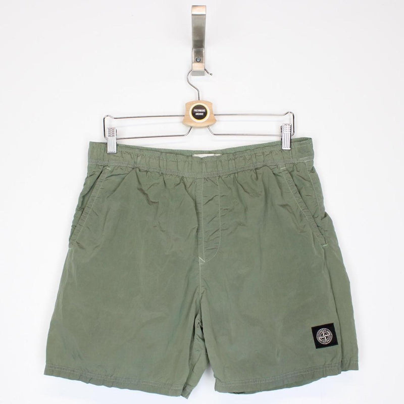 Stone Island SS 2019 Green Nylon Metal Swim Shorts
