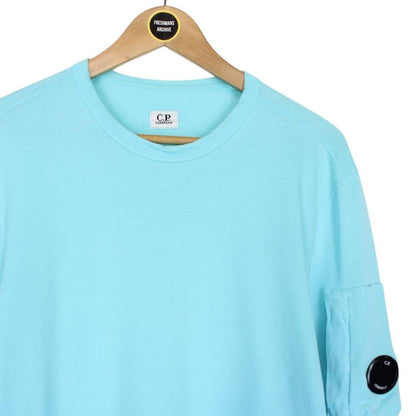 CP Company Aqua Blue Goggle Lens Cotton Sweatshirt Jumper