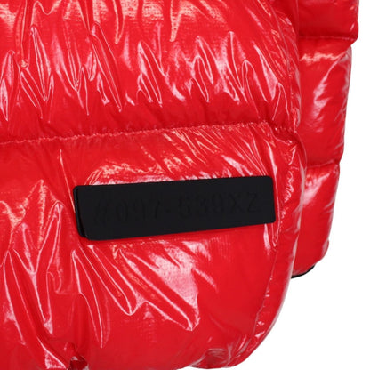 Moncler Grenoble Verrand Red and Black Full Zip Nylon Down Jacket
