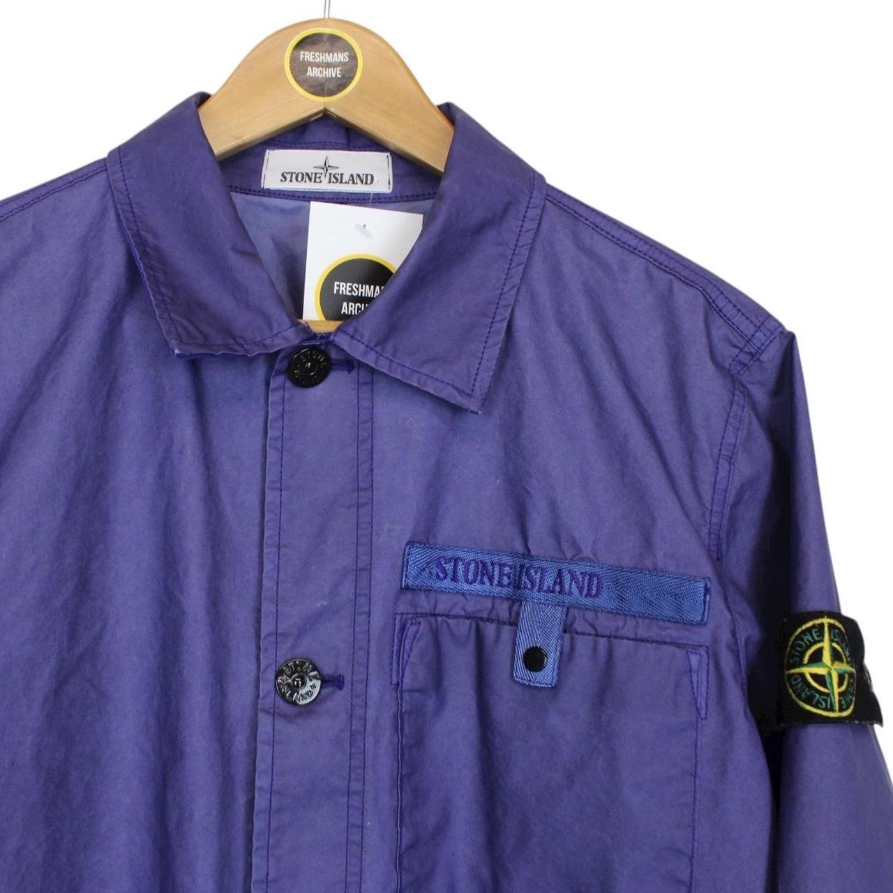 Stone Island SS 2022 Blue Aggressive Gommato Logo Jacket
