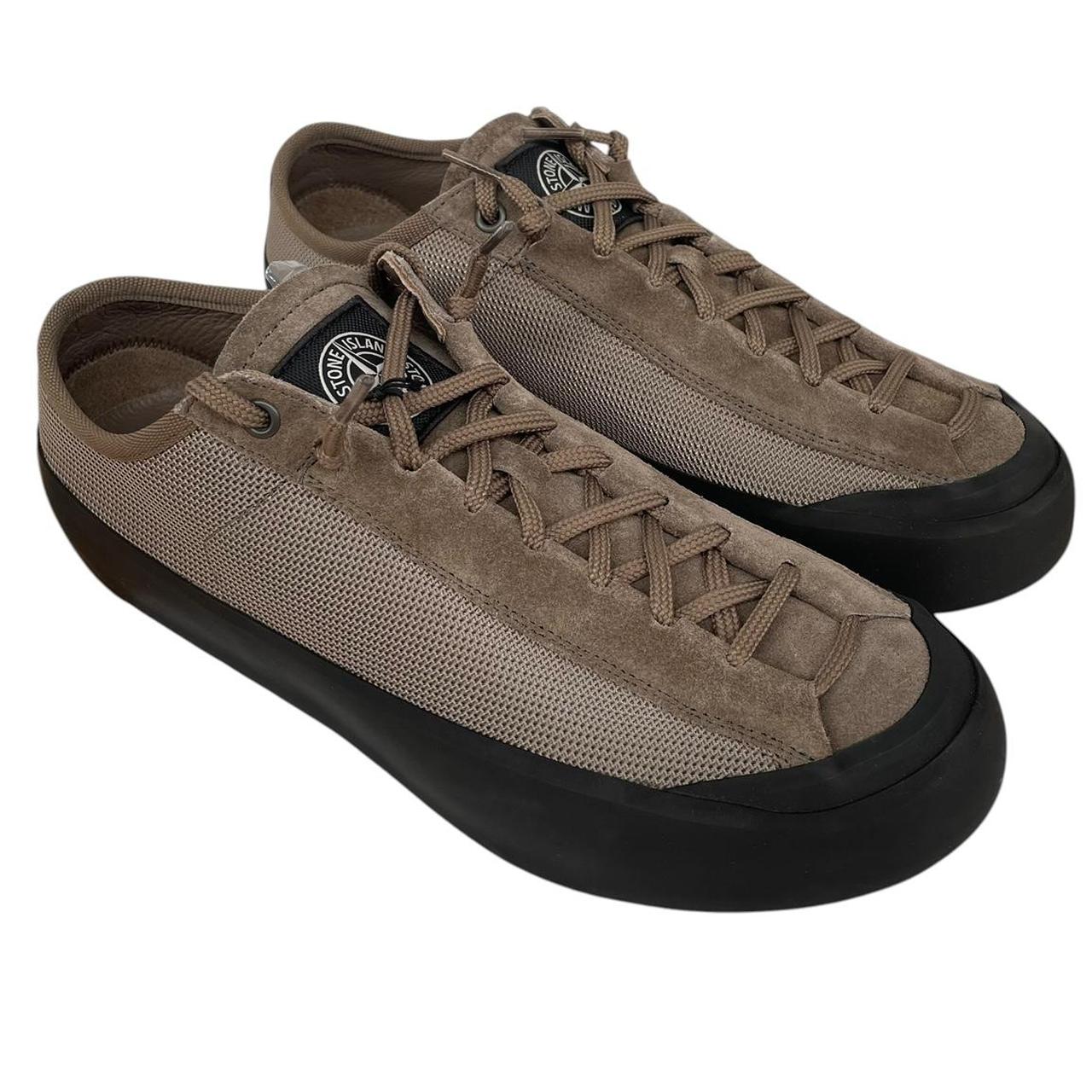 Stone Island Ash Brown Logo Patch Low-top Trainers