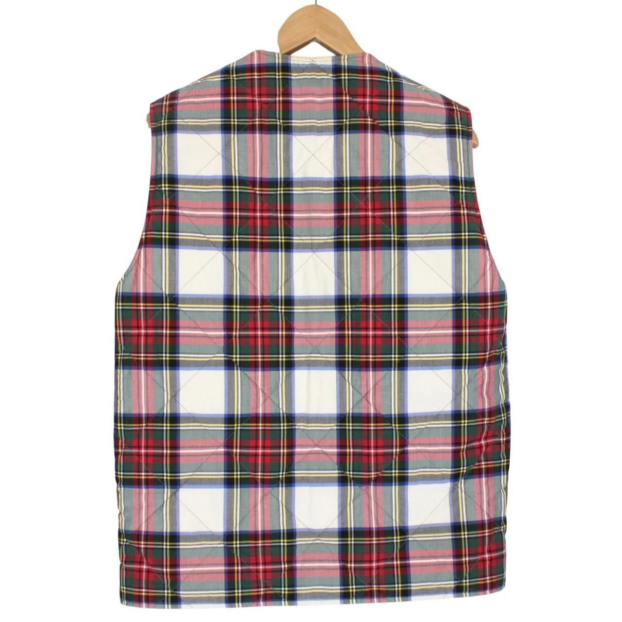 Burberry Tan Brown and Multicoloured Nova Check Reversible Quilted Vest Jacket