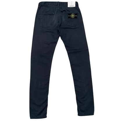 Stone Island SS 2017 Black Slim Fit Cotton Trousers