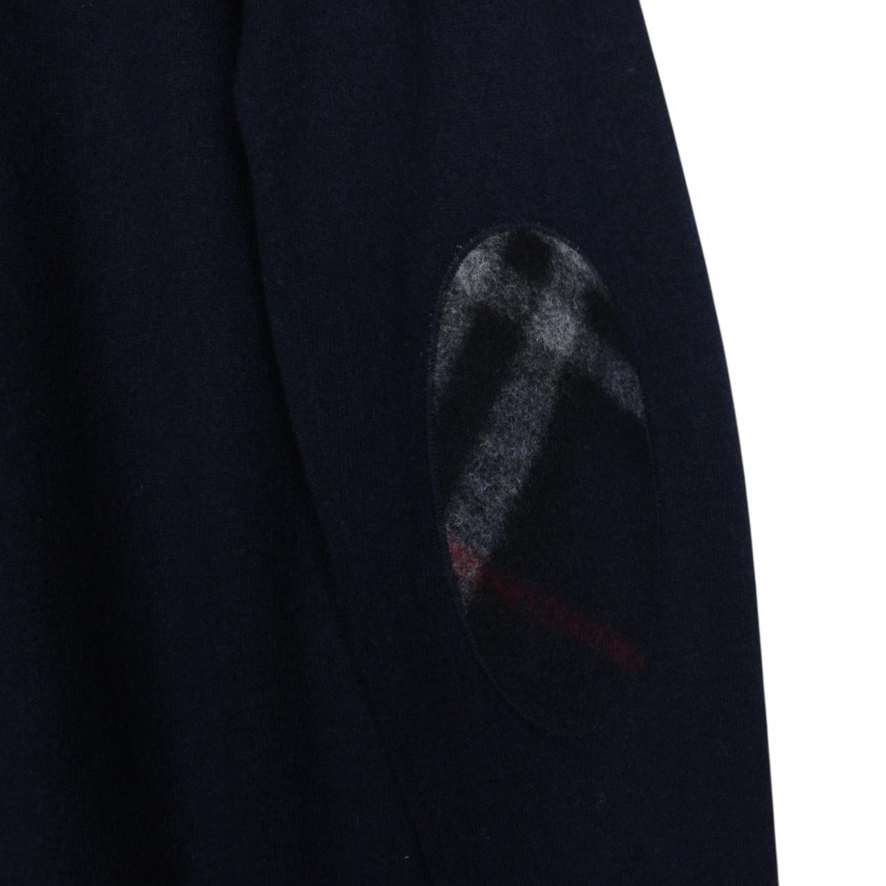 Burberry Navy Blue Cotton/Cashmere Blend Knit Jumper