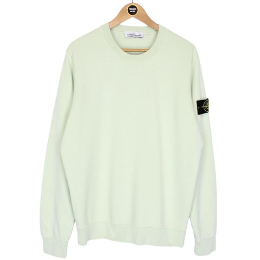 Stone Island SS 2021 Pale Green Cotton Sweatshirt Jumper