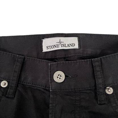 Stone Island SS 2018 Black Slim Fit Cotton Trousers