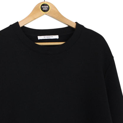 Givenchy Paris Black Embroidered Logo Cotton Sweatshirt Jumper