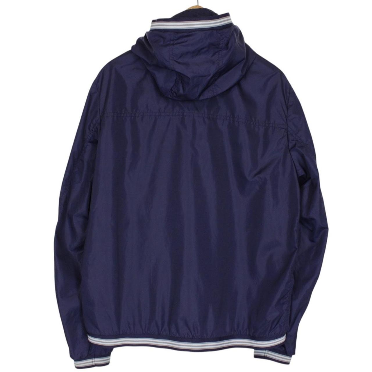 Moncler Jeanluc Navy Blue Full Zip Nylon Hooded Jacket