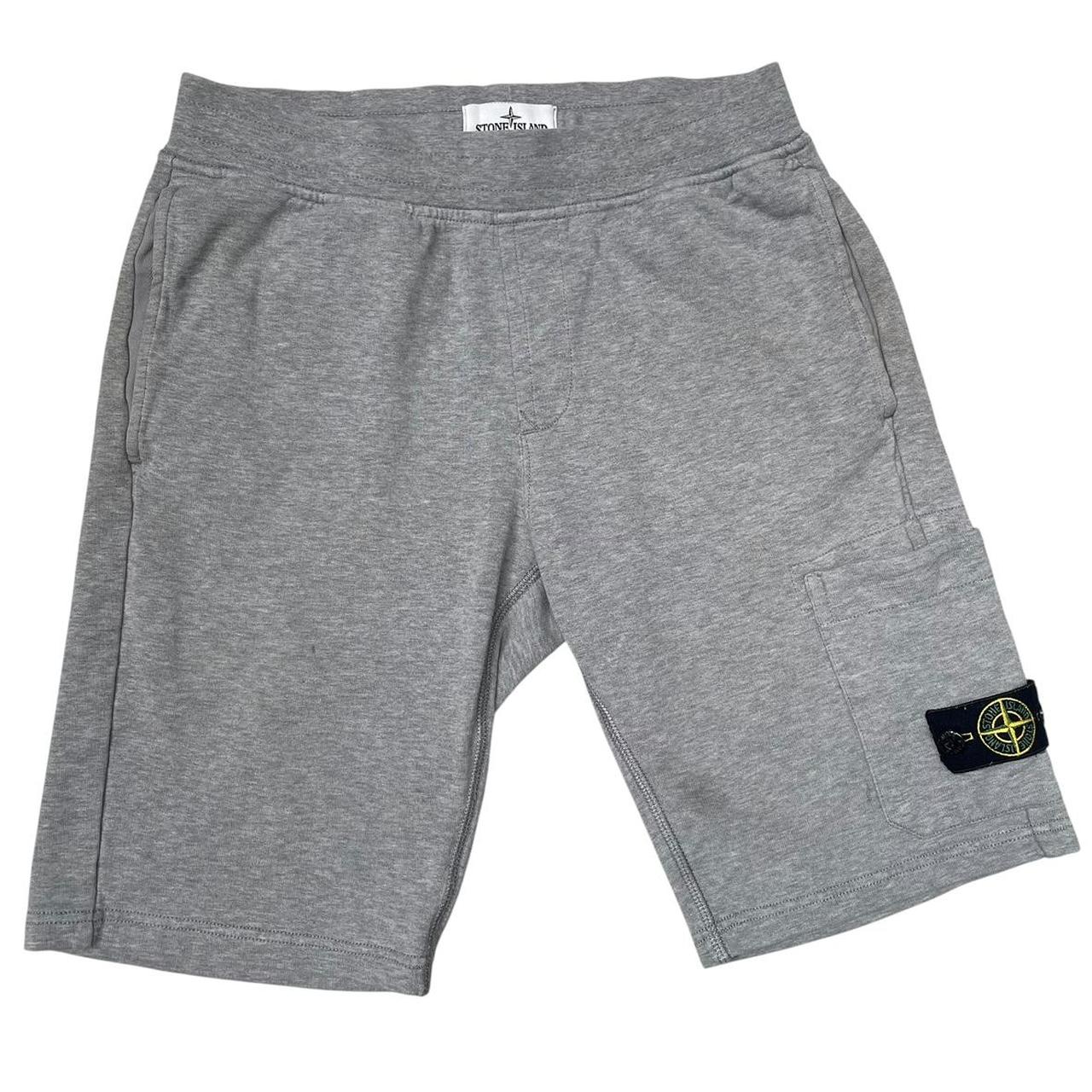 Stone Island Grey Cotton Jogger Shorts