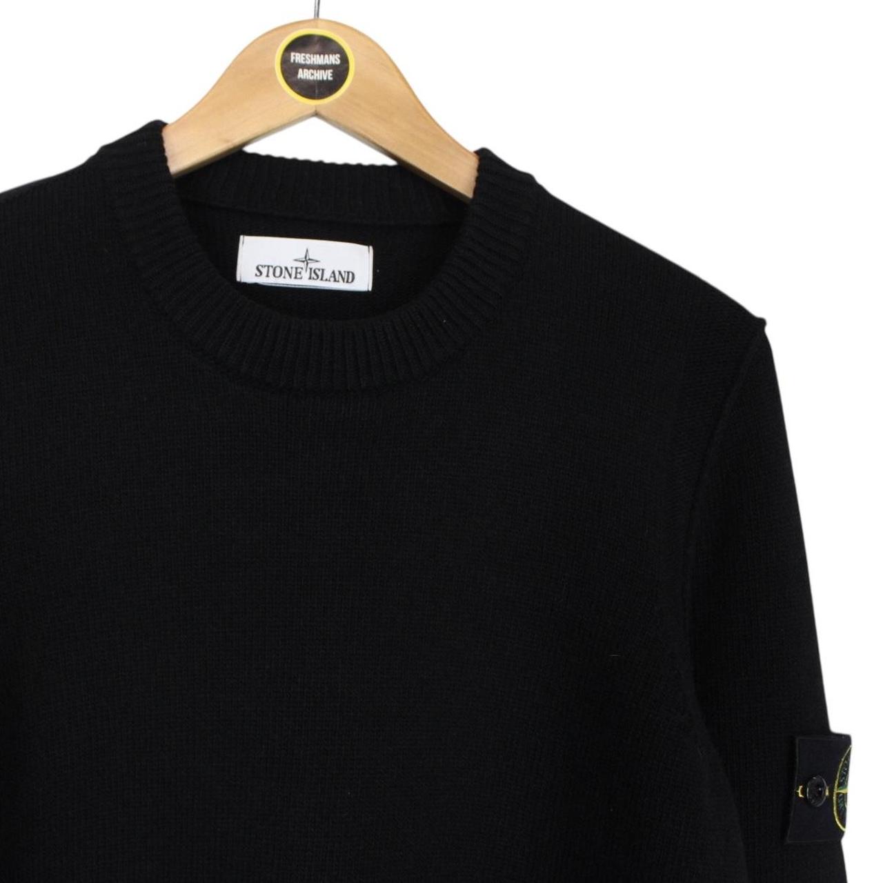 Stone Island AW 2024 Black Wool Knit Jumper