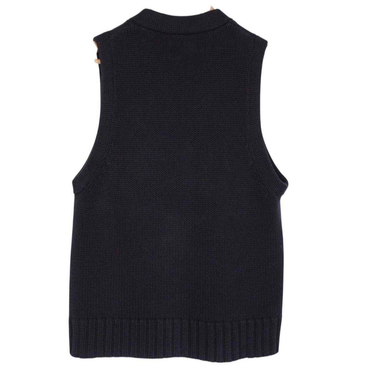 Vintage Ralph Lauren Polo Jeans Co Navy Blue Cotton Knit Sweater Vest