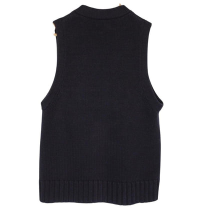 Vintage Ralph Lauren Polo Jeans Co Navy Blue Cotton Knit Sweater Vest