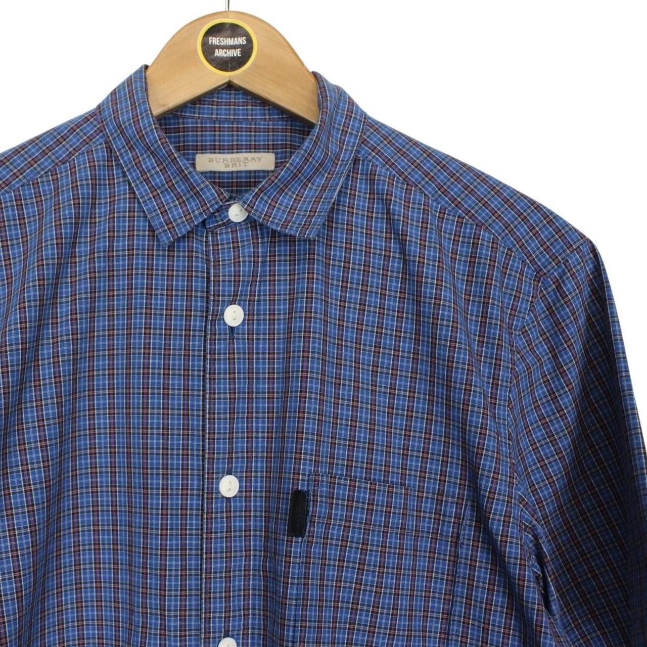 Burberry Brit Blue Check Short Sleeve Cotton Shirt