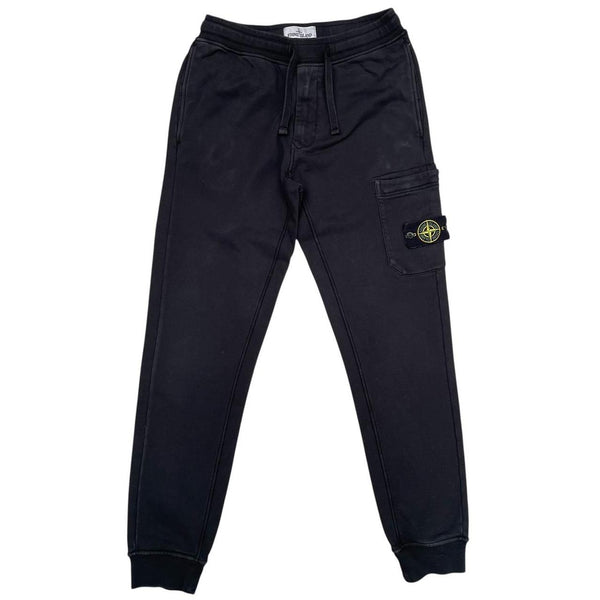 Stone Island SS 2022 Black Cotton Tracksuit Bottoms / Joggers