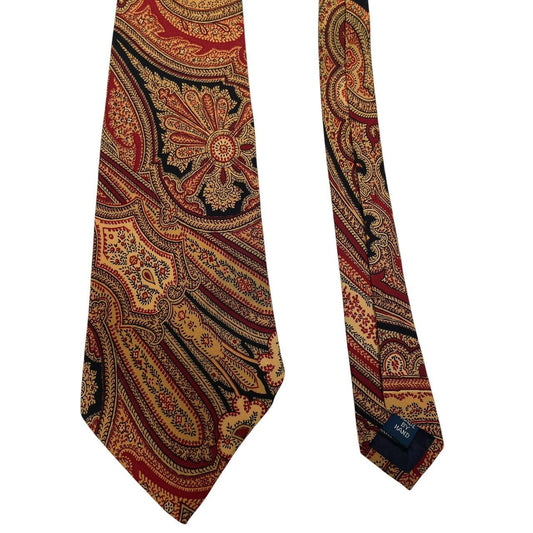 Vintage Polo Ralph Lauren Multicoloured Paisley Print Silk Tie