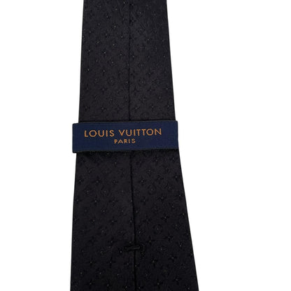Louis Vuitton Black LV Monogram Silk Tie