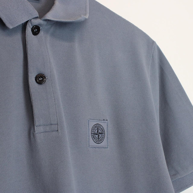 Stone Island SS 2021 Blue Short Sleeve Compass Polo Shirt