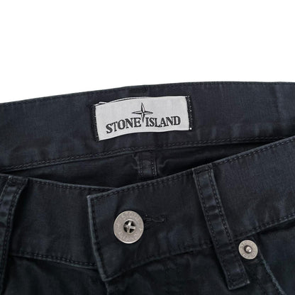Stone Island AW 2018 Black Slim Fit Cotton Trousers