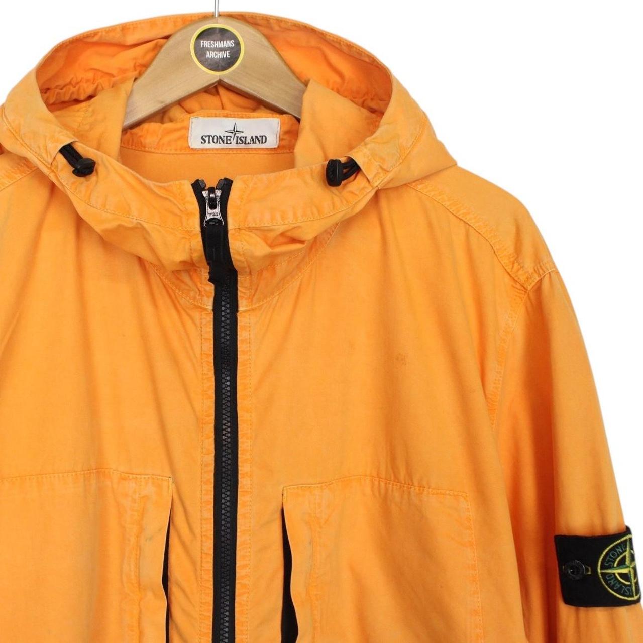 Stone Island AW 2017 Orange Full Zip Hooded Cotton Overshirt Jacket