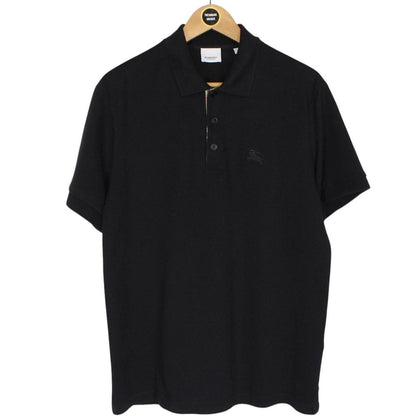 Burberry Black and Tan Nova Check Short Sleeve Cotton Polo Shirt