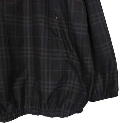 Vintage Burberry Golf Black 1/4 Zip Nova Check Smock Jacket