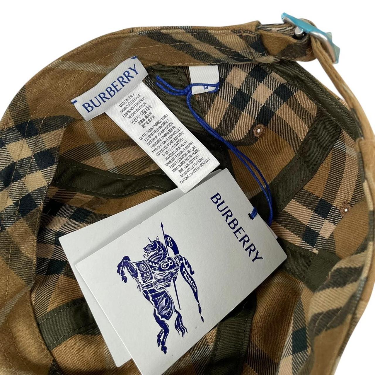 Burberry Brown Twill Nova Check Baseball Cap