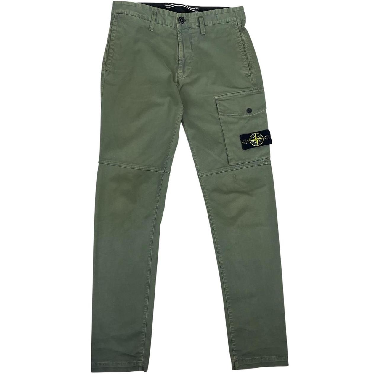 Stone Island AW 2020 Green Slim Fit Cargo Trousers