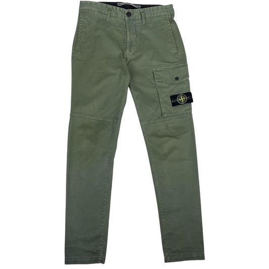 Stone Island AW 2020 Green Slim Fit Cargo Trousers
