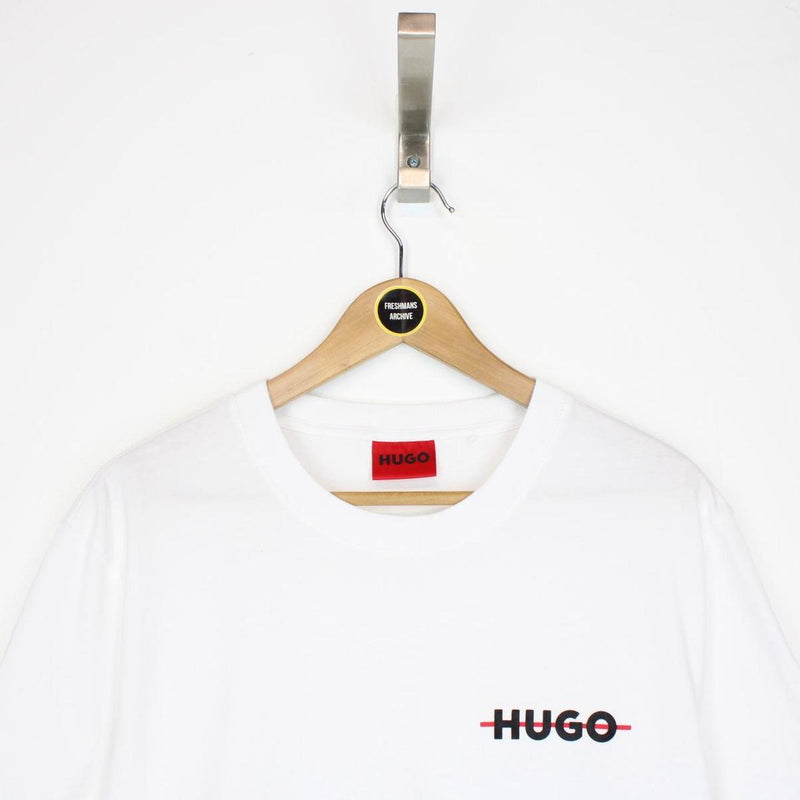 Hugo Boss White Drando Short Sleeve Cotton T-Shirt