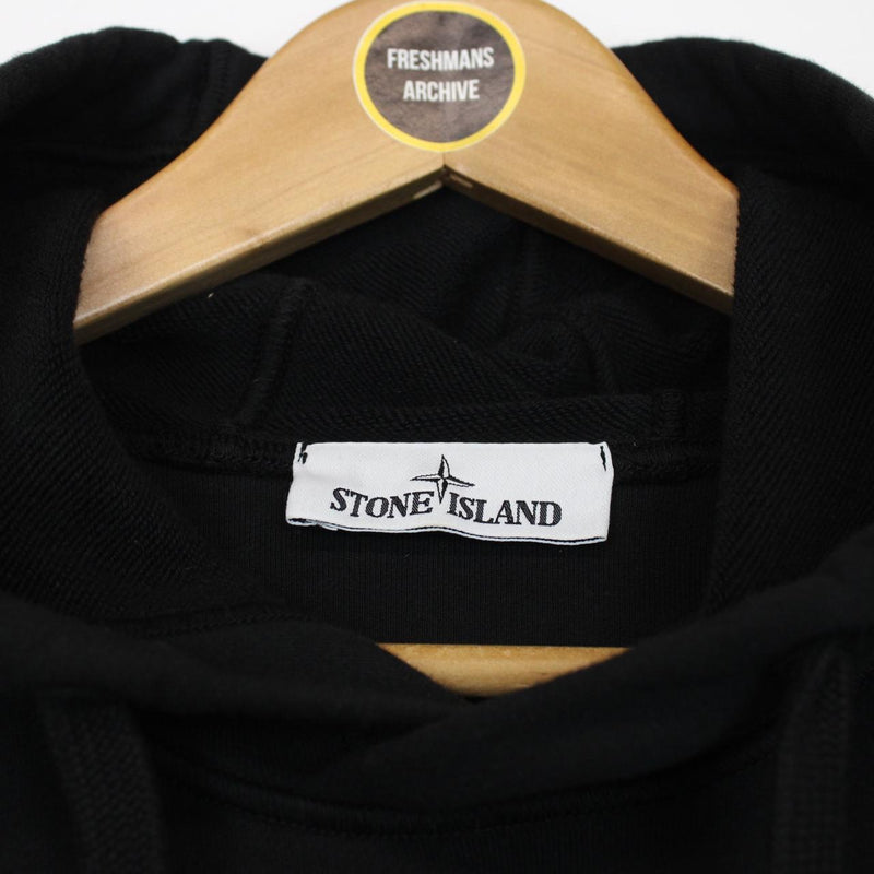 Stone Island SS 2021 Black Cotton Hoodie Jumper