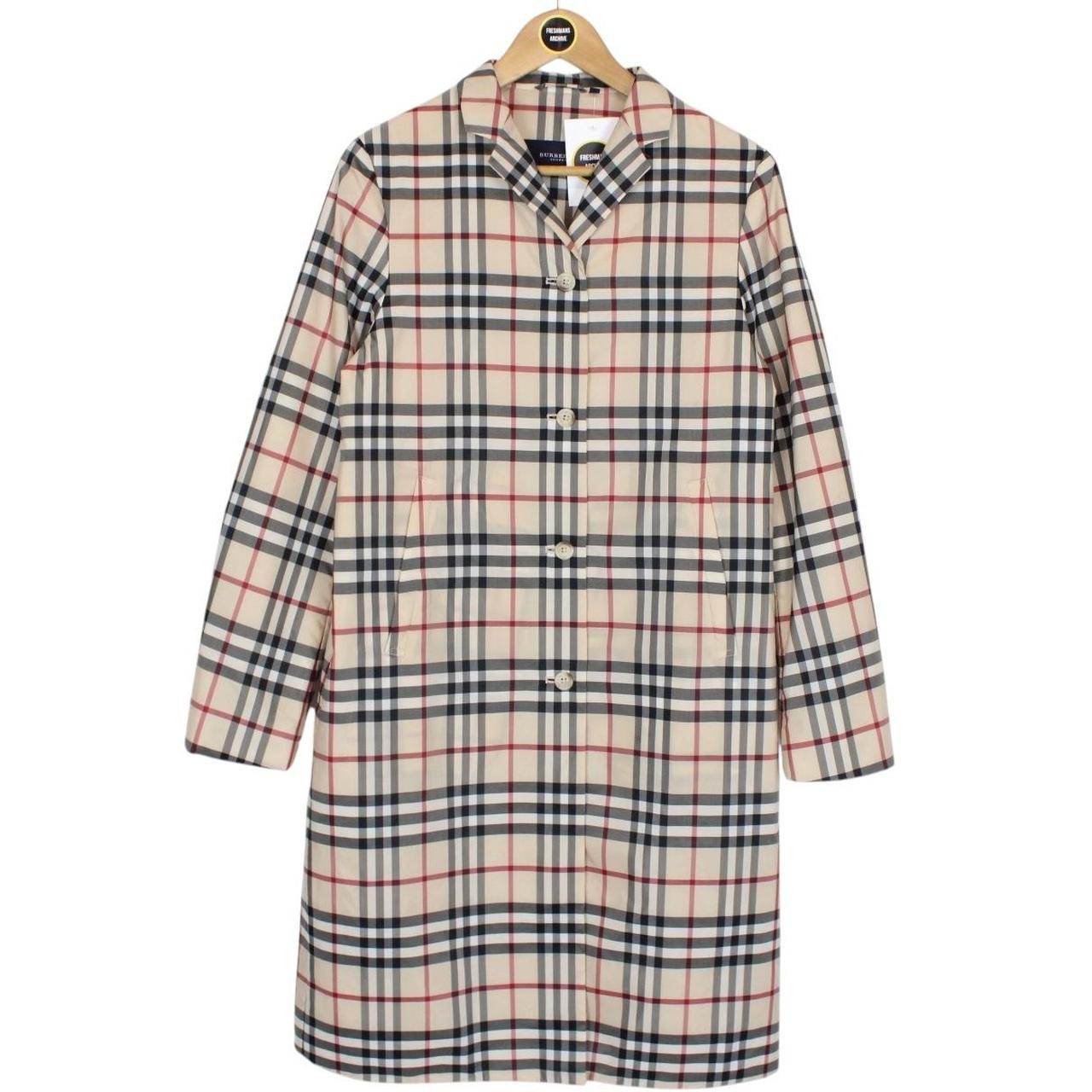 Burberry London Beige Nova Check Quilted Trench Coat