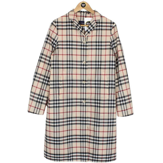 Burberry London Beige Nova Check Quilted Trench Coat