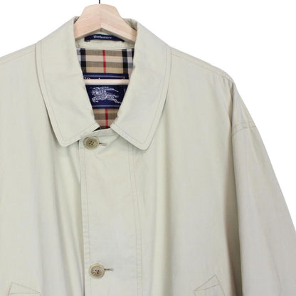 Vintage 90s Burberry Beige Nova Check Lined Coat