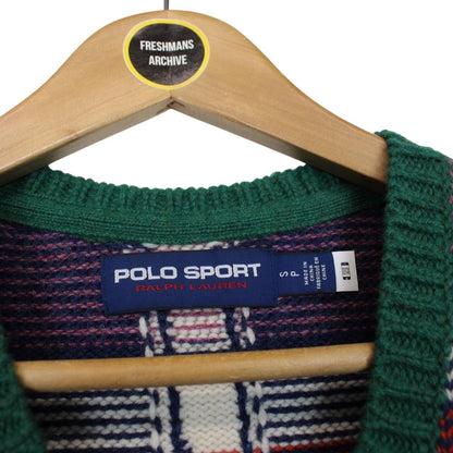 Polo Sport Ralph Lauren Multicoloured Plaid Wool Knit Sweater Vest