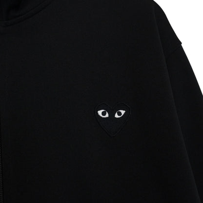 Comme des Garcons PLAY Black Heart Print Full Zip Track Jacket