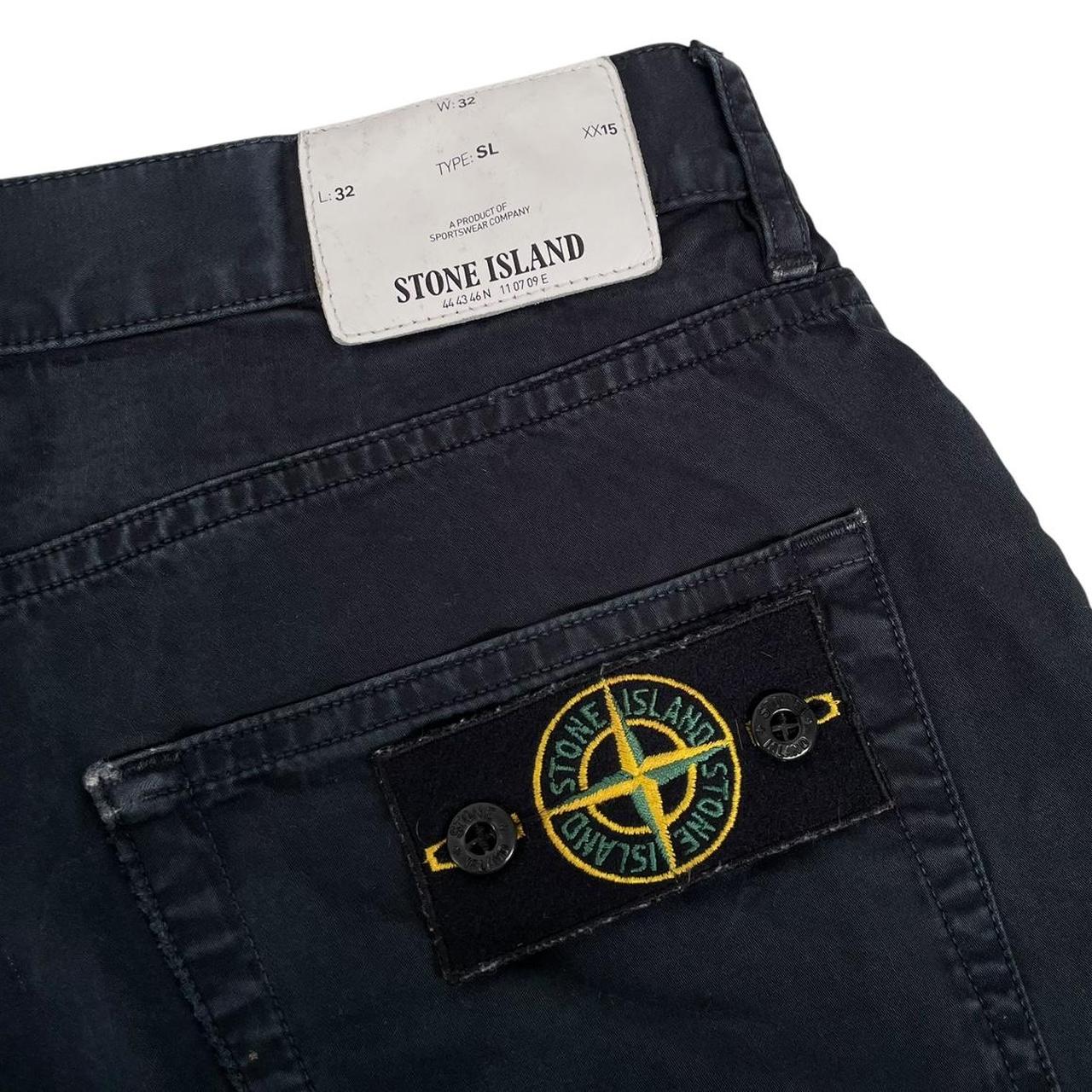 Stone Island AW 2018 Black Slim Fit Cotton Trousers