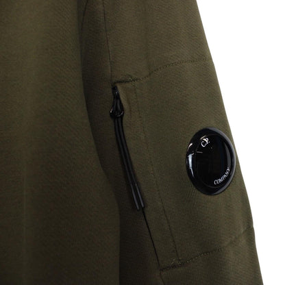 CP Company Khaki Green Goggle Lens Cotton Sweatshirt Jumper