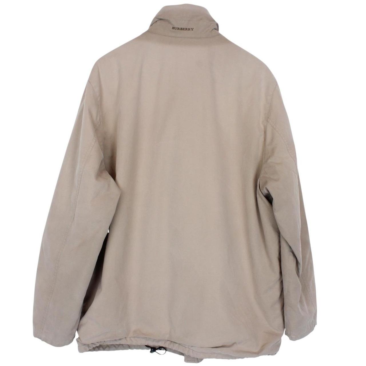 Burberry London Beige Wool Nova Check Lined Full Zip Jacket